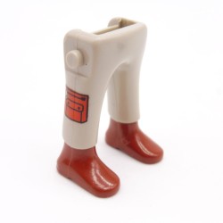 Playmobil 40163 Paire de Jambes Gris Clair Poches Bottines Marrons