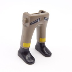 Playmobil 40165 Paire de Jambes Gris Jaune Bottines Noires