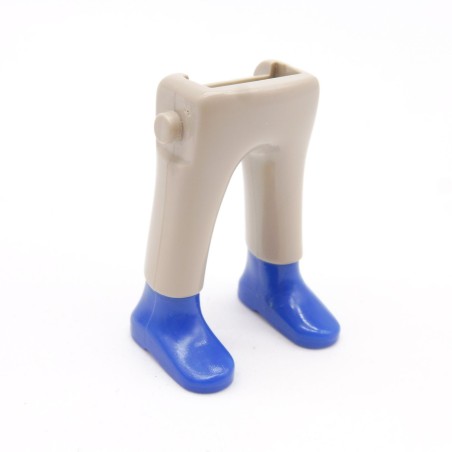 Playmobil 40168 Paire de Jambes Gris Clair Bottines Bleues