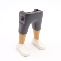Playmobil 40170 Paire de Jambes Gris Foncé Bermuda Baskets Blanches