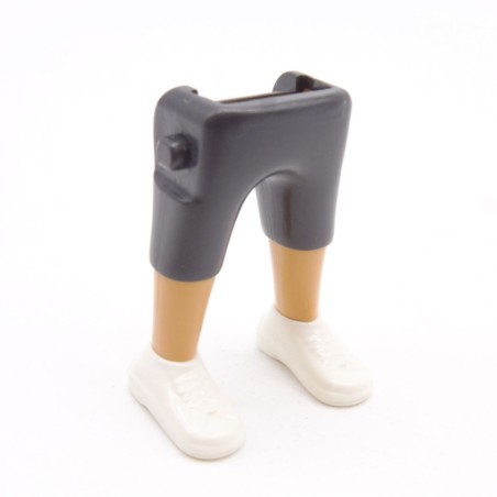 Playmobil 40170 Paire de Jambes Gris Foncé Bermuda Baskets Blanches