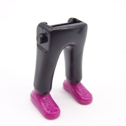 Playmobil 40176 Paire de Jambes Noir Baskets Violettes