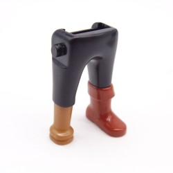 Playmobil 40182 Paire de Jambes Noir Botte Marron Jambe de Bois