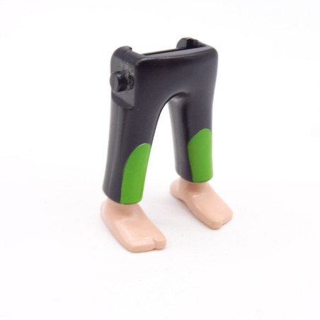 Playmobil 40188 Paire de Jambes Noir Vert Pieds Nus