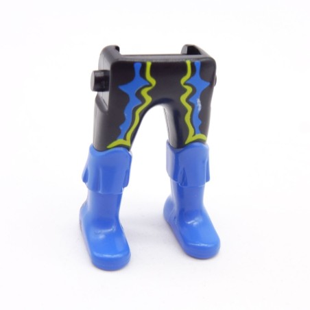 Playmobil 40191 Paire de Jambes Noir Jaune Bottes Bleues