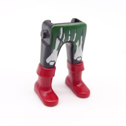 Playmobil 40192 Paire de Jambes Noir Squelette Bottes Rouges