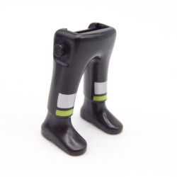 Playmobil 40200 Paire de Jambes Noir Argent Vert Bottines Noires