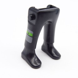 Playmobil 40204 Paire de Jambes Noir Gris Vert Poches Bottines Noires