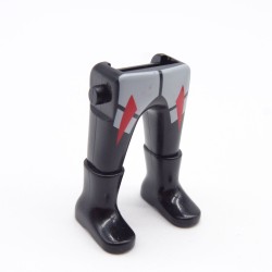Playmobil 40206 Paire de Jambes Noir Blanc Rouge Bottes Noires