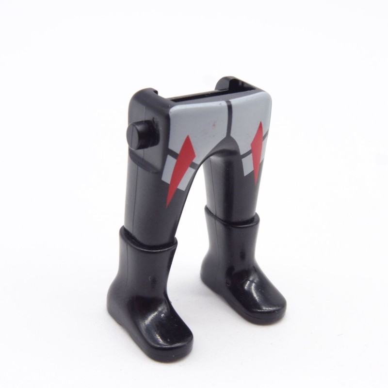 Playmobil 40206 Paire de Jambes Noir Blanc Rouge Bottes Noires