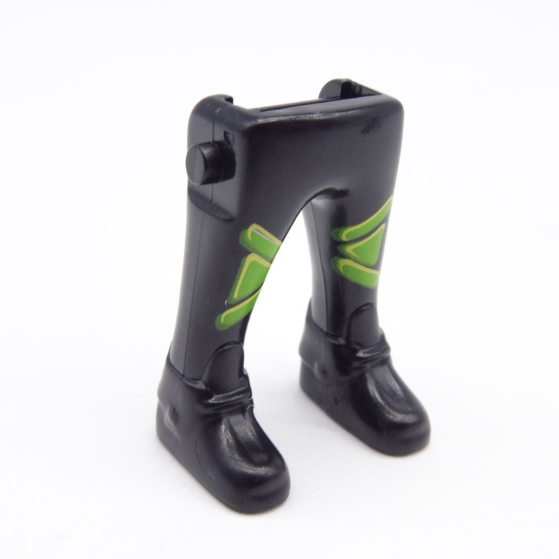 Playmobil 40212 Paire de Jambes Noir Vert Grosses Chaussures Noires