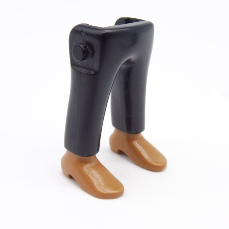 Playmobil 40214 Paire de Jambes Noir Chaussures Marrons Western