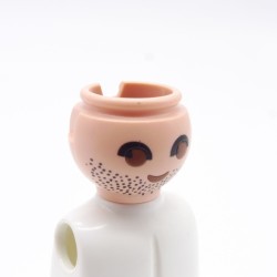 Playmobil 40225 Tête Homme Mal Rasé Yeux Noirs