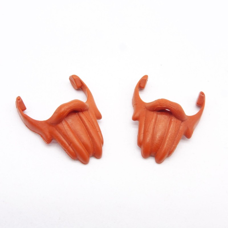 Playmobil 40234 Lot de 2 Barbes Orange Foncé Style Pirate