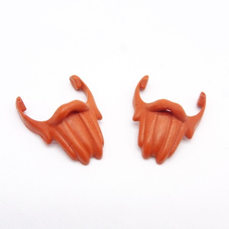 Playmobil 40234 Lot de 2 Barbes Orange Foncé Style Pirate