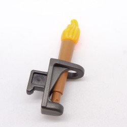 Playmobil 40237 Porte Torche Gris Foncé Steck avec Torche