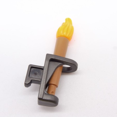 Playmobil 40237 Porte Torche Gris Foncé Steck avec Torche