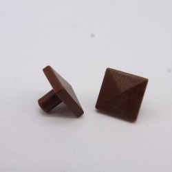 Playmobil 40405 Lot de 2 Dessus de Poteau Marron 5684 6473 6533 6926 6927 6931 6934 6935 