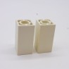 Playmobil 40450 Lot de 2 Petits Poteaux Blancs H 30mm System X 4190 3171 3885 4410 6672