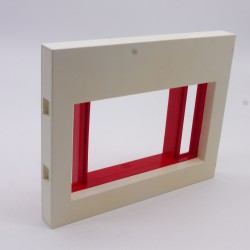Playmobil 40535 Mur Blanc Fenêtre Rouge 150mm X 120mm System X Léger Jaunissement 3254 3885