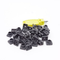 Playmobil 40555 Lot de 40 Clips Gris System X + Clé