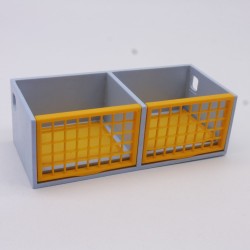 Playmobil 18666 Cage Double Bleu et Orange System X 4343 4346 4374 5870 7440