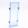 Playmobil 14521 Mur Transparent Bleu System X 60mm x 165mm 3186 3240 un peu sale et rayé