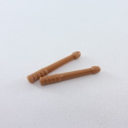 Playmobil 27041 Lot de 2 Baguettes Marron Clair pour Tambour Indien