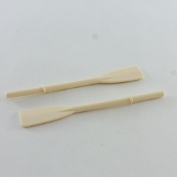 Playmobil 18900 Lot de 2 Rames Blanc Crème pour Barque