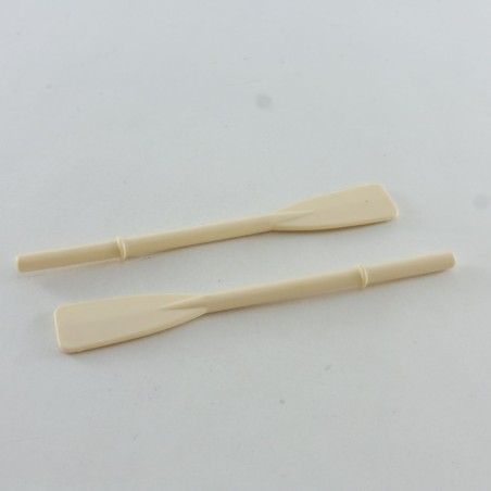 Playmobil 18900 Lot de 2 Rames Blanc Crème pour Barque