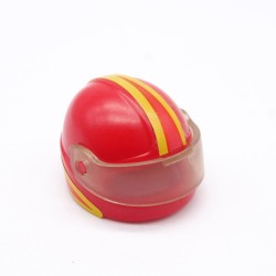 Playmobil 40643 Casque de Moto Rouge et Jaune avec Visière