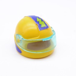 Playmobil 40645 Casque de Moto Jaune et Bleu avec Carreau Bleu