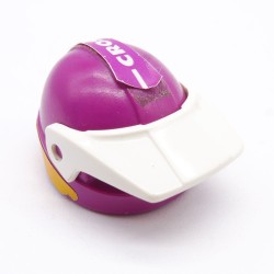 Playmobil 40650 Casque de Moto Violet Visière Blanche Stickers un peu usés