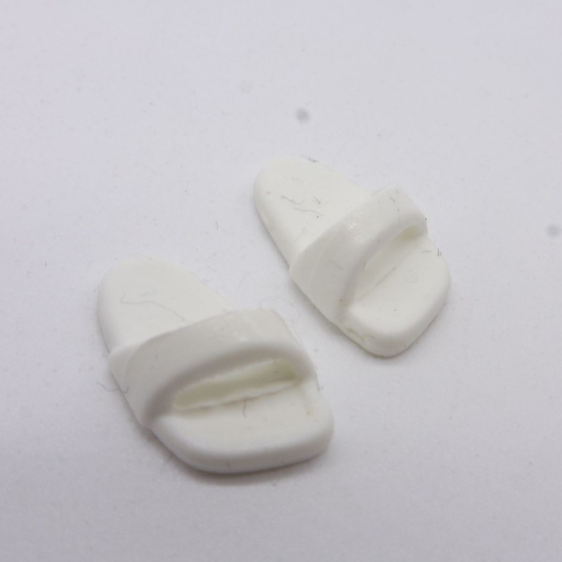 Playmobil 40720 Paire de Pantoufles Sandales Blanches Souples