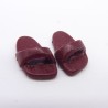 Playmobil 40722 Paire de Pantoufles Sandales Marron Bordeaux Souples