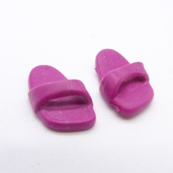 Playmobil 40724 Paire de Pantoufles Sandales Violettes Souples