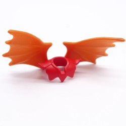 Playmobil 40777 Armure de Cou Rouge avec Ailes de Dragon Orange