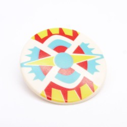 Playmobil 40808 Bouclier Indien Blanc Rouge Jaune Bleu