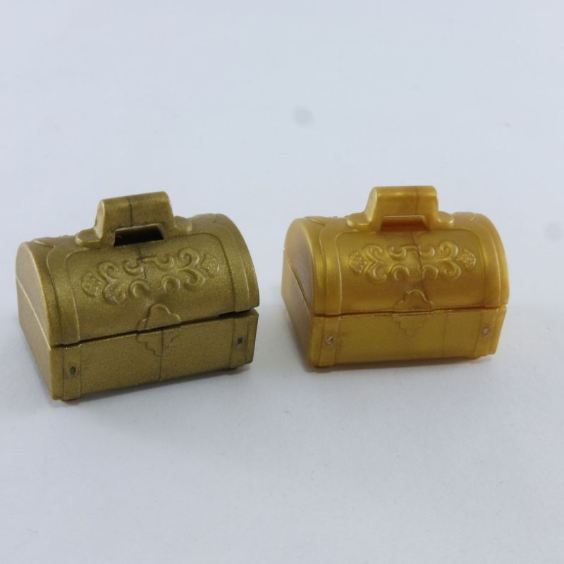 Playmobil Lot of 2 Small Golden Treasure Boxes