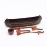 Playmobil 40823 Canoé Indien Marron avec Accessoires Vintage