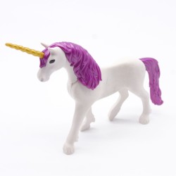 Playmobil 40841 Grande Licorne Blanche et Violette un peu sale