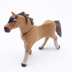 Playmobil 40881 Cheval Marron Pattes Blanches 3eme Génération