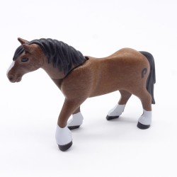 Playmobil 40885 Cheval de Trait Marron Foncé 3eme Génération