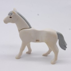Playmobil 40894 Cheval Blanc 2eme Génération avec Crinière Grise un peu Sale