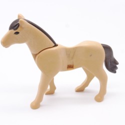 Playmobil 40898 Cheval Marron Clair 2eme Génération avec Crinière Marron un peu sale