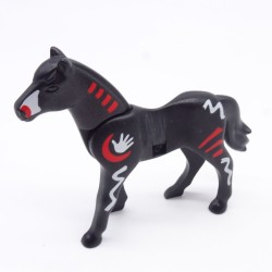 Playmobil 40901 Cheval Noir 2eme Génération Indien