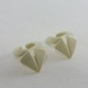 Playmobil 26436 Playmobil Lot de 2 Cols Gris Clair Vintage