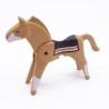 Playmobil 40909 Cheval Marron 1ere Génération Couverture de Selle Noire