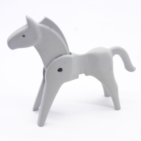 Playmobil 40913 Cheval 1ere Génération Gris