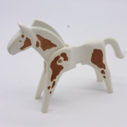 Playmobil 40915 Cheval Blanc et Marron 1ere Génération